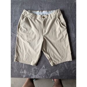 Outdoor Ventures Mens Hiking Golf Shorts Khaki Tan 32 Elastic Waist Quick Dry
